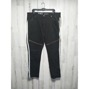 Raw X Black Jeans Men's Size 40 Standard Side Stripes Zipper Detail